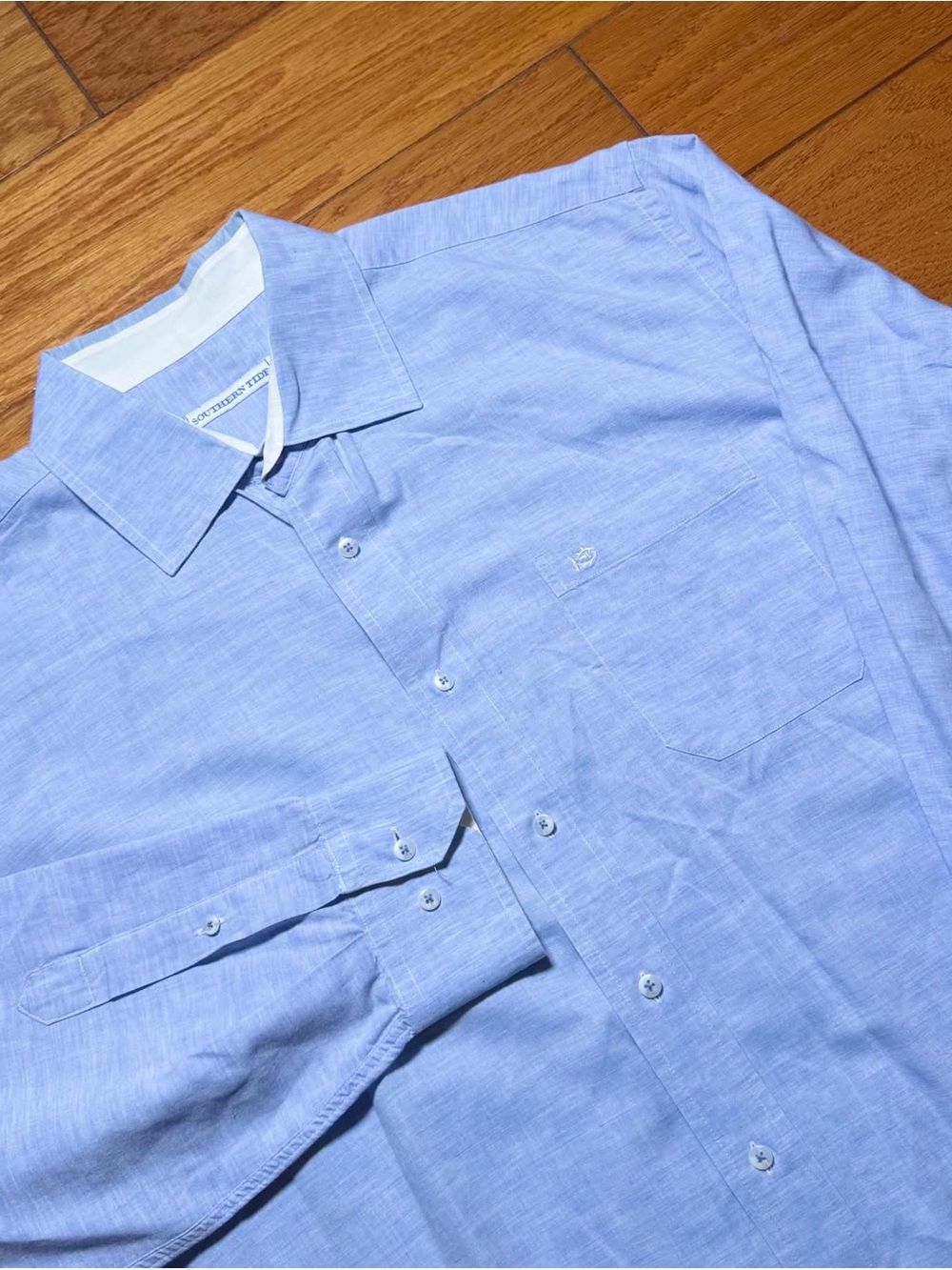 Southern Tide Men's Sky Blue Button-Up Dress Shirt